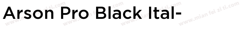 Arson Pro Black Ital字体转换